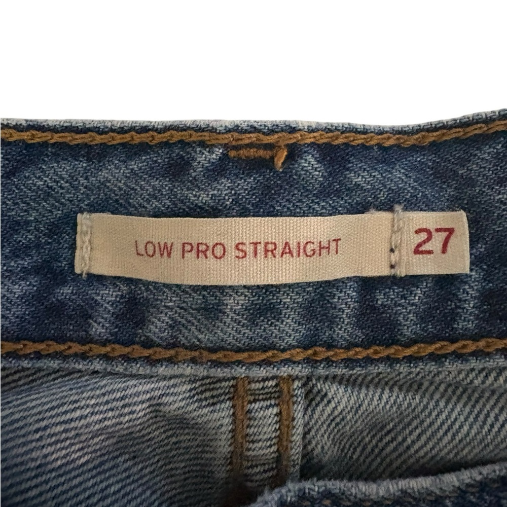 Levi’s Low Pro Straight Jeans Size 27 Medium Wash Low Rise Water<Less - Picture 2 of 9